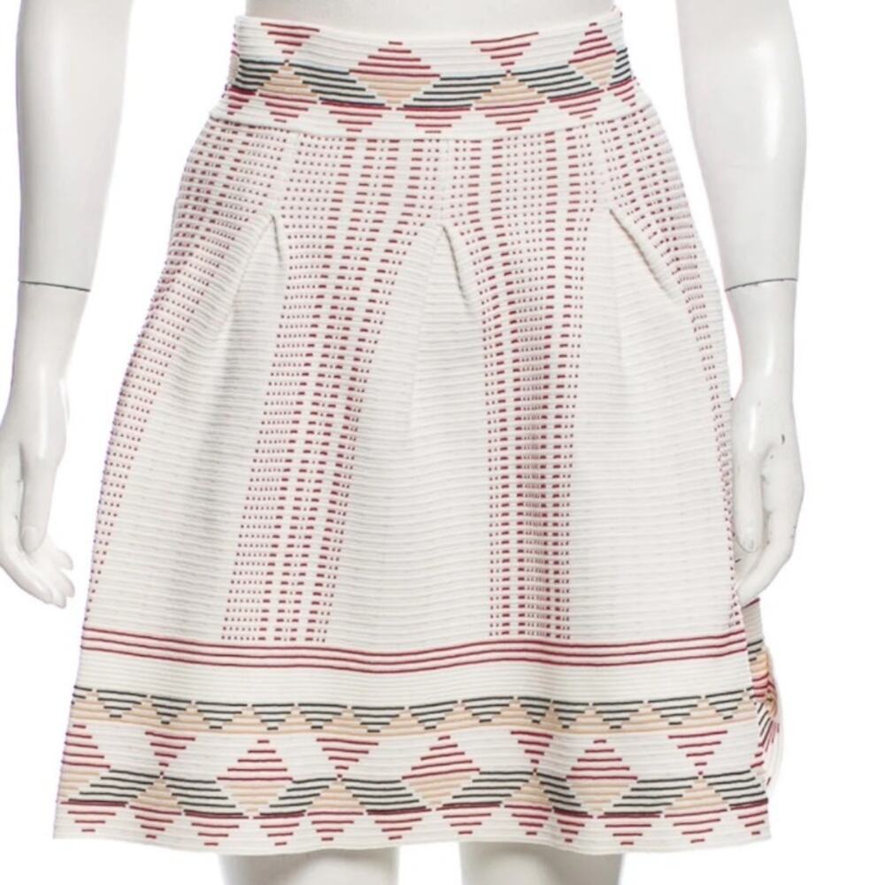 Maje Jordy Jacquard Pleated Tulip Knit Skirt Size 1